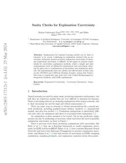 Sanity Checks for Explanation Uncertainty