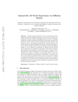 AnimateMe: 4D Facial Expressions via Diffusion Models