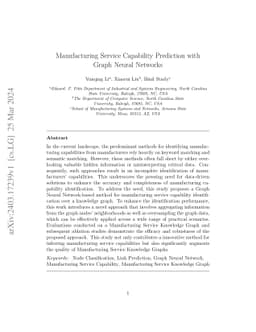 Manufacturing Service Capability Prediction with Graph Neural Networks