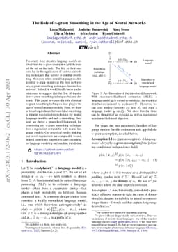 The Role of $n$-gram Smoothing in the Age of Neural Networks