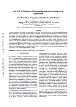 SPLICE: A Singleton-Enhanced PipeLIne for Coreference REsolution