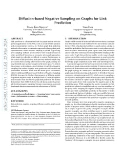 Diffusion-based Negative Sampling on Graphs for Link Prediction
