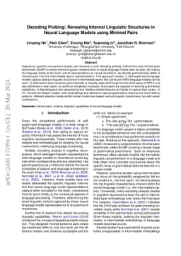 Decoding Probing: Revealing Internal Linguistic Structures in Neural
  Language Models using Minimal Pairs