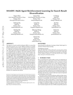 MA4DIV: Multi-Agent Reinforcement Learning for Search Result Diversification