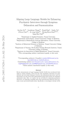 Aligning Large Language Models for Enhancing Psychiatric Interviews Through Symptom Delineation and Summarization: Pilot Study