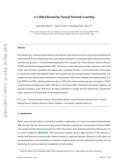 A Unified Kernel for Neural Network Learning