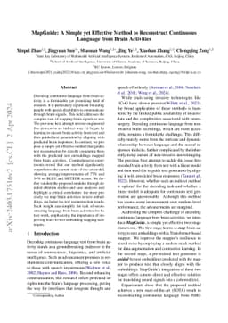 MapGuide: A Simple yet Effective Method to Reconstruct Continuous
  Language from Brain Activities
