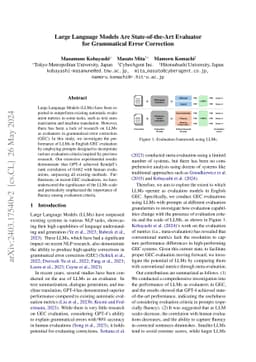 Large Language Models Are State-of-the-Art Evaluator for Grammatical
  Error Correction
