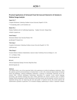 Practical Applications of Advanced Cloud Services and Generative AI
  Systems in Medical Image Analysis