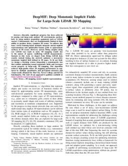 DeepMIF: Deep Monotonic Implicit Fields for Large-Scale LiDAR 3D Mapping