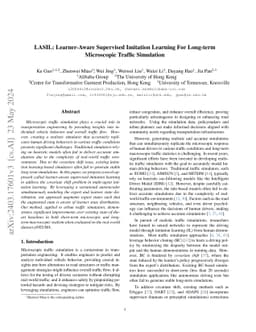 LASIL: Learner-Aware Supervised Imitation Learning For Long-term
  Microscopic Traffic Simulation