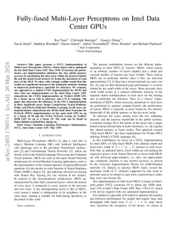 Fully-fused Multi-Layer Perceptrons on Intel Data Center GPUs