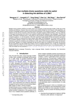 Can multiple-choice questions really be useful in detecting the
  abilities of LLMs?