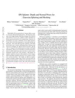 DN-Splatter: Depth and Normal Priors for Gaussian Splatting and Meshing