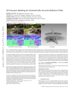2D Gaussian Splatting for Geometrically Accurate Radiance Fields