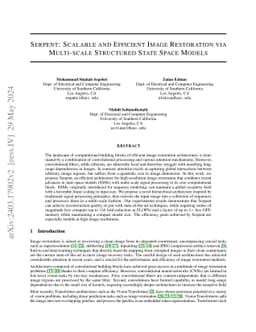Serpent: Scalable and Efficient Image Restoration via Multi-scale Structured State Space Models