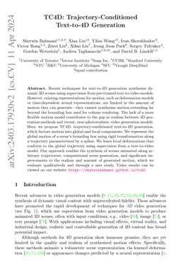 TC4D: Trajectory-Conditioned Text-to-4D Generation