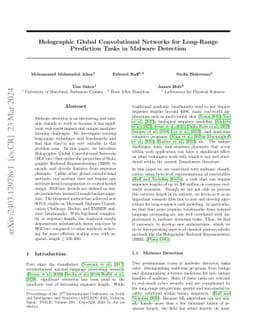 Holographic Global Convolutional Networks for Long-Range Prediction
  Tasks in Malware Detection