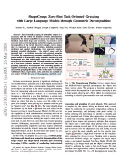 ShapeGrasp: Zero-Shot Task-Oriented Grasping with Large Language Models
  through Geometric Decomposition