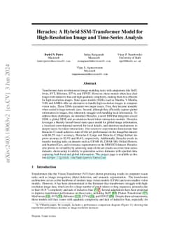 Heracles: A Hybrid SSM-Transformer Model for High-Resolution Image and
  Time-Series Analysis