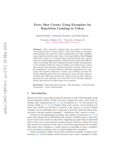 Every Shot Counts: Using Exemplars for Repetition Counting in Videos