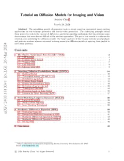 Tutorial on Diffusion Models for Imaging and Vision