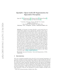 EgoLifter: Open-world 3D Segmentation for Egocentric Perception