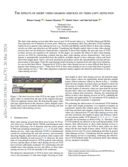 The Effects of Short Video-Sharing Services on Video Copy Detection