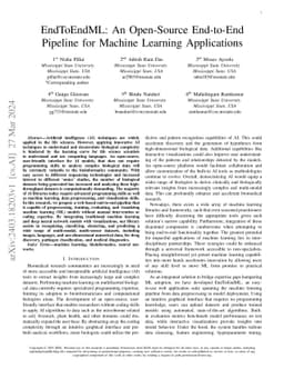 EndToEndML: An Open-Source End-to-End Pipeline for Machine Learning
  Applications