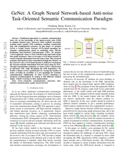 GeNet: A Graph Neural Network-based Anti-noise Task-Oriented Semantic
  Communication Paradigm