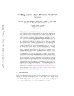 Tracking-Assisted Object Detection with Event Cameras