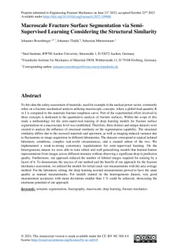 Macroscale fracture surface segmentation via semi-supervised learning
  considering the structural similarity