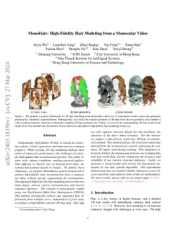 MonoHair: High-Fidelity Hair Modeling from a Monocular Video