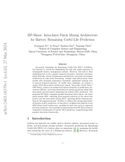 IIP-Mixer:Intra-Inter Patch Mixing Architecture for Battery Remaining
  Useful Life Prediction
