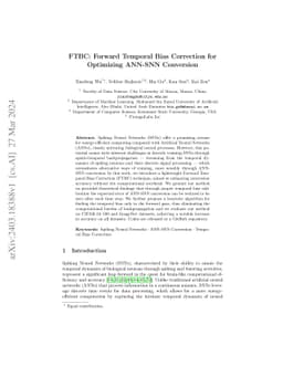 FTBC: Forward Temporal Bias Correction for Optimizing ANN-SNN Conversion