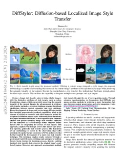 DiffStyler: Diffusion-based Localized Image Style Transfer