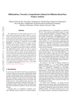 DiffusionFace: Towards a Comprehensive Dataset for Diffusion-Based Face
  Forgery Analysis
