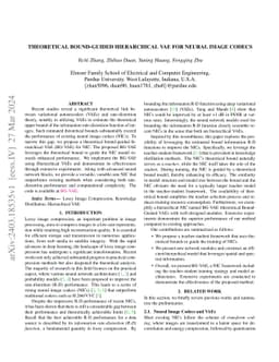 Theoretical Bound-Guided Hierarchical VAE for Neural Image Codecs
