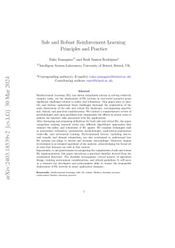 Safe and Robust Reinforcement Learning: Principles and Practice
