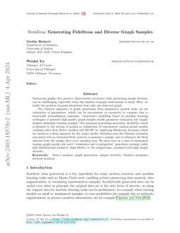 SteinGen: Generating Fidelitous and Diverse Graph Samples