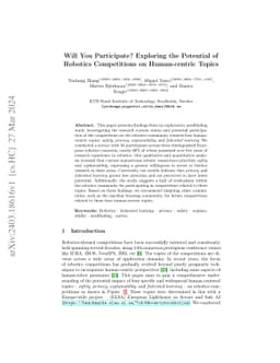 Will You Participate? Exploring the Potential of Robotics Competitions
  on Human-centric Topics