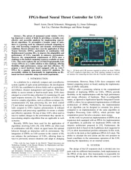 FPGA-Based Neural Thrust Controller for UAVs