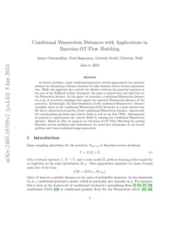 Conditional Wasserstein Distances with Applications in Bayesian OT Flow
  Matching