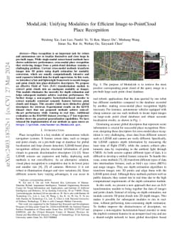 ModaLink: Unifying Modalities for Efficient Image-to-PointCloud Place
  Recognition