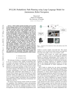 3P-LLM: Probabilistic Path Planning using Large Language Model for
  Autonomous Robot Navigation