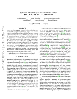Towards a World-English Language Model for On-Device Virtual Assistants