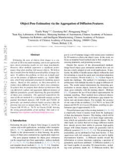 Object Pose Estimation via the Aggregation of Diffusion Features