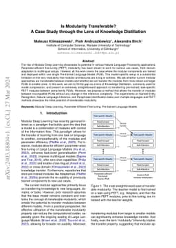 Is Modularity Transferable? A Case Study through the Lens of Knowledge
  Distillation