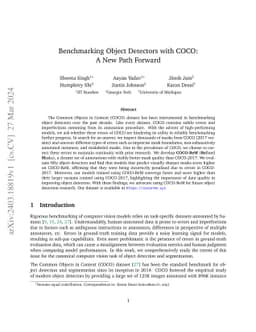 Benchmarking Object Detectors with COCO: A New Path Forward
