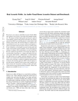 Real Acoustic Fields: An Audio-Visual Room Acoustics Dataset and
  Benchmark